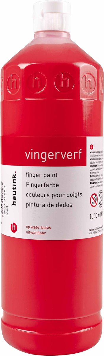 Vingerverf | Heutink | Rood | 1000 ml